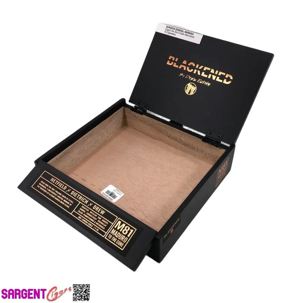 James Hetfield Metallica M81 Blackend Toro Empty Wooden Cigar Box 8.75x6.75x2.25
